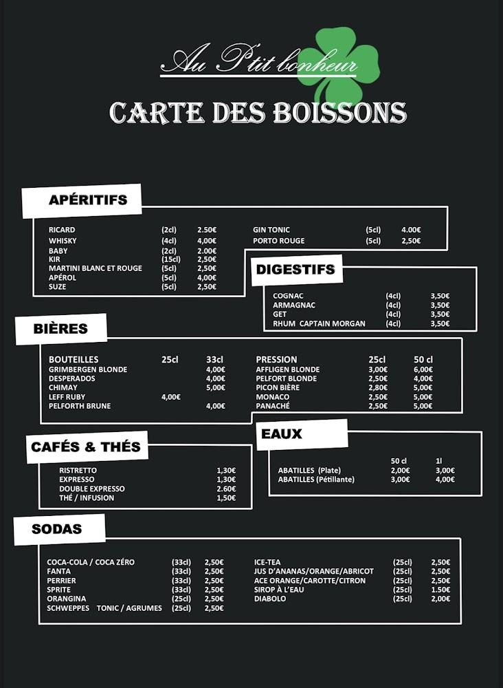 Au P’tit Bonheur - Menu Image 3
