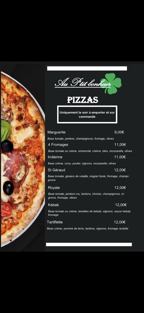 Au P’tit Bonheur - Menu Image 4